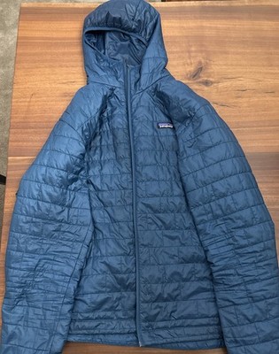 Patagonia Nano Puff Hoody Jacket Mens XL Lagom Blue Insulated LW Quilted Coat