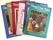 6 Classic Cross-Stitch Magazines Lot 1988/1989