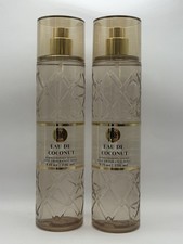 Bath  Body Works Eau De Coconut Fine Fragrance Body Mist Spray 8 oz Set of 2