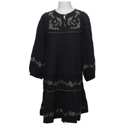 Zara, Kleid, Größe: 134, Grau/Beige, Baumwolle, Blumen, Mädchen #jHK