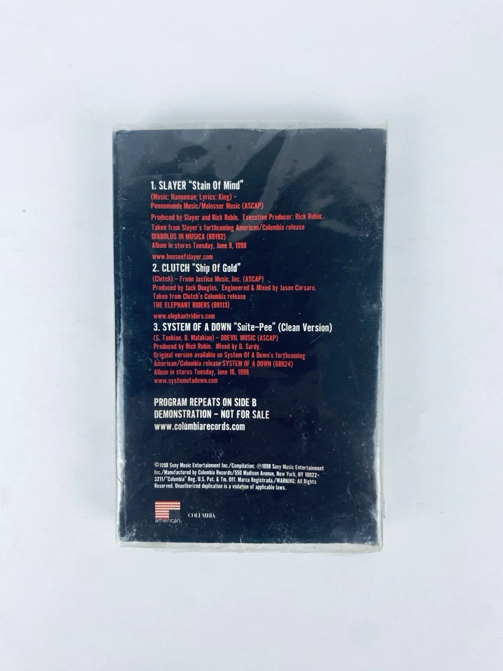 Slayer, Clutch, System Of A Down Diabolus In Musica Sampler USA Single Tape NEW - Bild 2 von 4