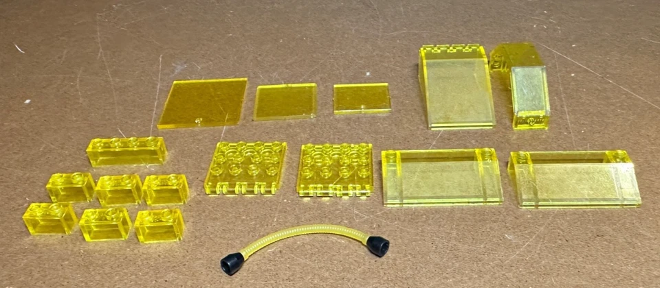 批量老式乐高太空跨黄色半透明盘子件和砖块 * 阅读 * — 第 2/4 张图片