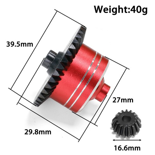 Para 1/10 RC Coche Tamiya TT02 XV02 TT02B Estuche Diferencial 45# Acero Diff Gear Kit - Imagen 5 de 24