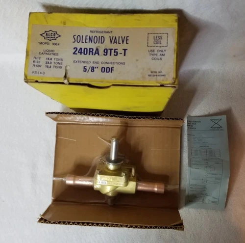 NOS ALCO 240RA 9T5-T  REFRIGERANT SOLENOID VALVE 5/8" ODF