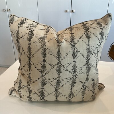 Chris Barrett Textiles, Sapling Day Raven, Custom Pillow 20 x 20 Feather Fill