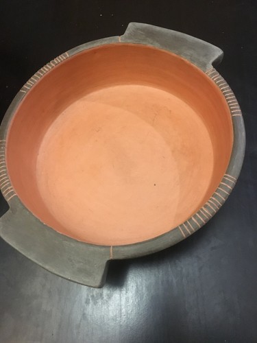 Handmade Stoneware Pottery Serving Bowl 9.5" Earthy Autumn Coppery SIGNED 9.5" - Imagen 2 de 8