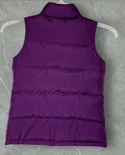 Lands' End Kids Bright Aubergine Plum Down Filled Girl's L 6X/7 Puffer Vest - Picture 3 of 10