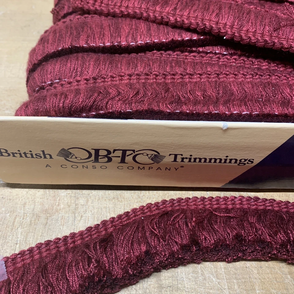 Conso Ruche Fringe Trim British Trimmings Oxford Burgundy England 1999 - Image 4 of 4
