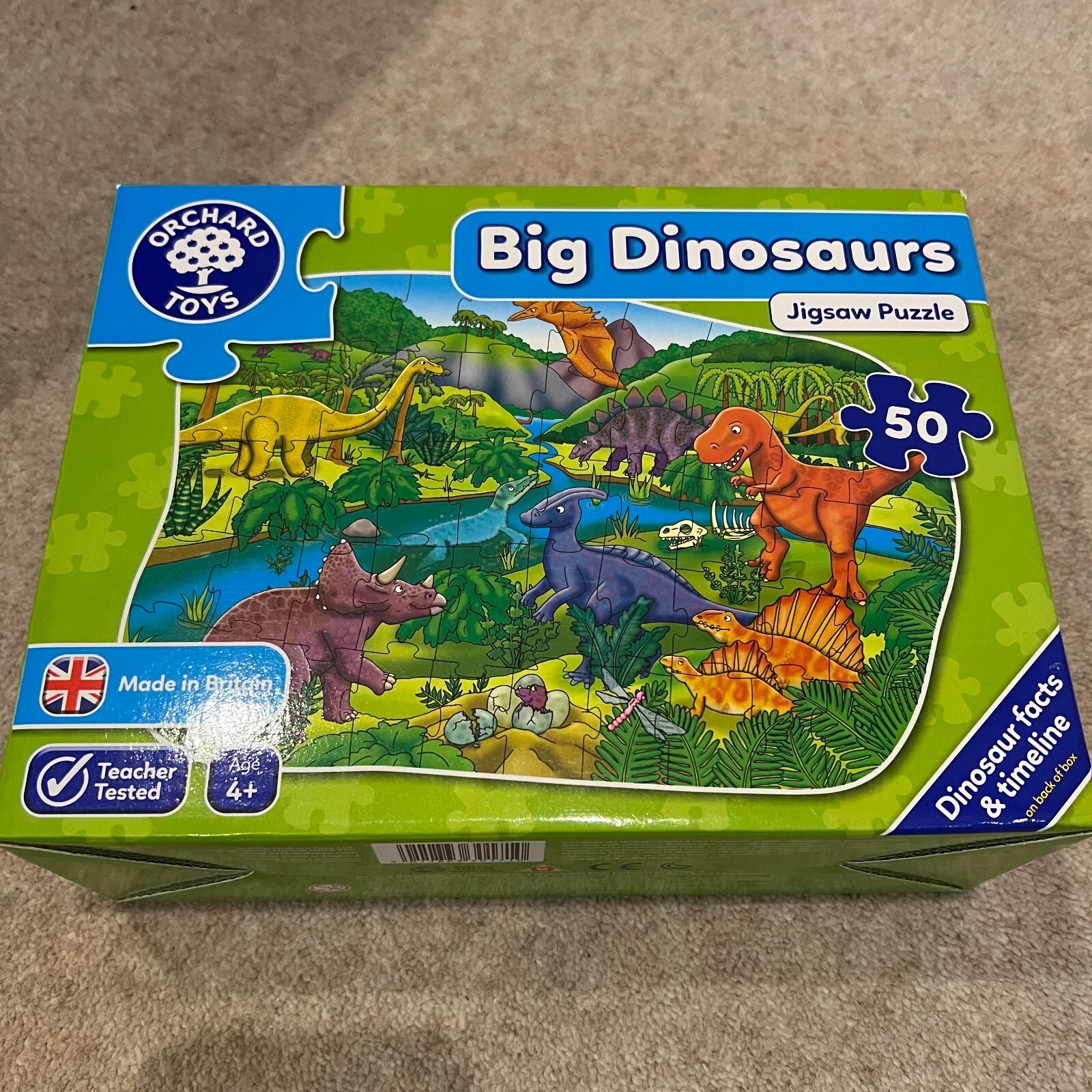 Orchard Toys Big Dinosaurs Jigsaw Puzzle Educational Toys for Kids 4+ 58x40cm