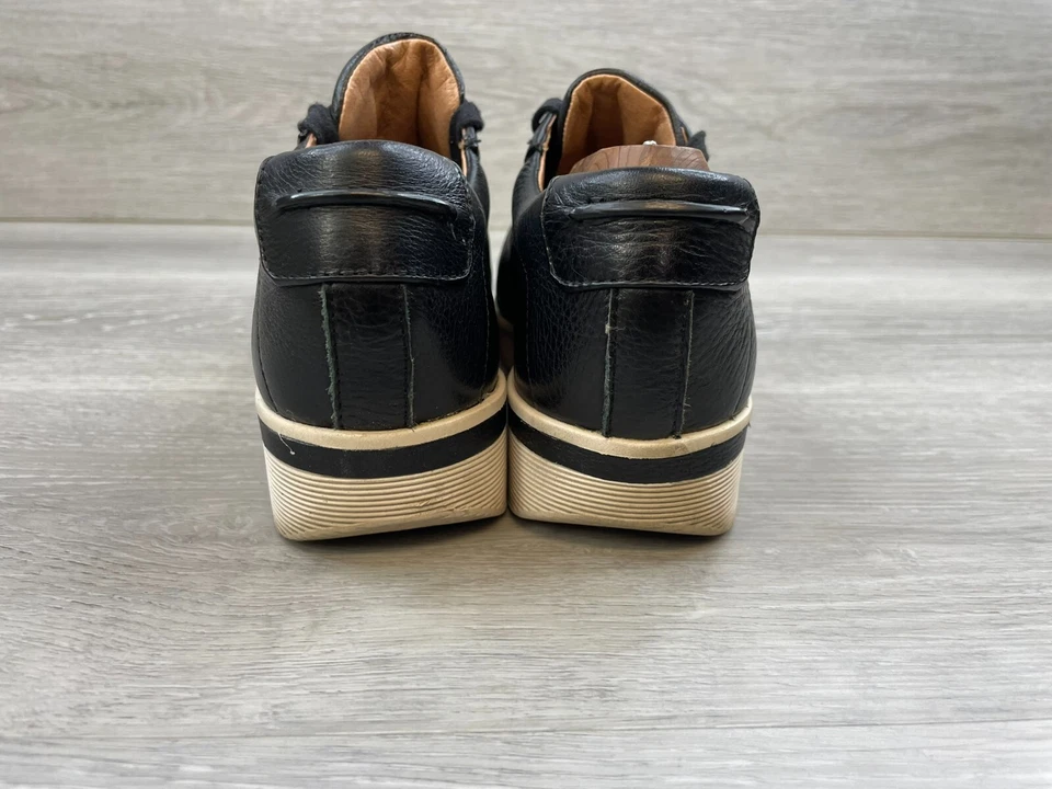 Gentle Souls Haddie Mujer Tenis Skateboarding Cuero Con Cordones 6M Negro Zapatos Foto 4 de 4