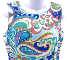 Preppy Sheath Coastal Dress 8 Ronni Nicole Paisley Print Bust 38 New RN Studio