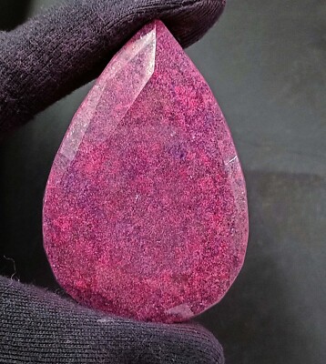 Exclusive Red Ruby 650 Ct Africa Certified Pear Shape Opaque Gemstone SMP