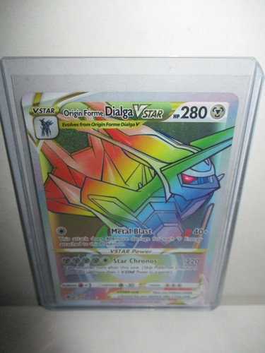 Origin Forme Dialga VSTAR Pokemon Astral Radiance Rainbow Secret Rare 198/189 - Picture 2 of 7