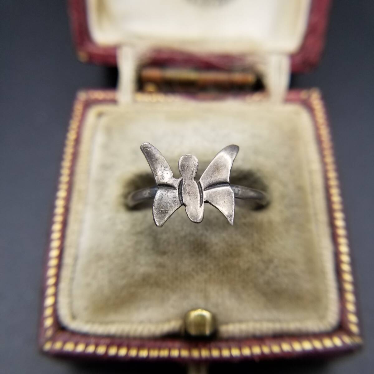 Mexico 925 Silver Butterfly Insect Motif Vintage Ring Silvercraft 