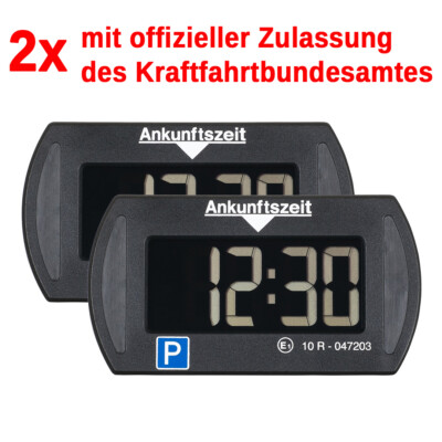 2x Needit PARK Mini 3011 elektronische Parkscheibe mit offizieller Zulassung