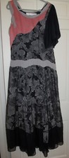 Michael van der Ham UNIQUE Midi Dress! Different Fabrics! 1 Sleeve 1 Sleeveless!