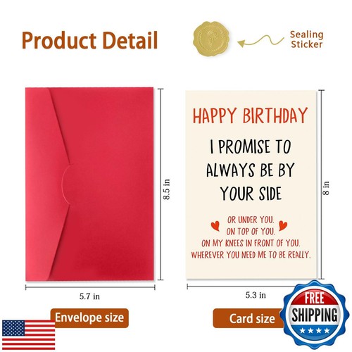 ACHICGIRL Funny Birthday Card for Him, Romantic Birthday Gift for Husband, Bo - Picture 3 of 5
