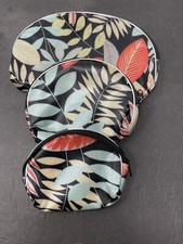 3 In 1 Floral Tropical Cosmetic Makeup Bags by Fortune 8 Brand New