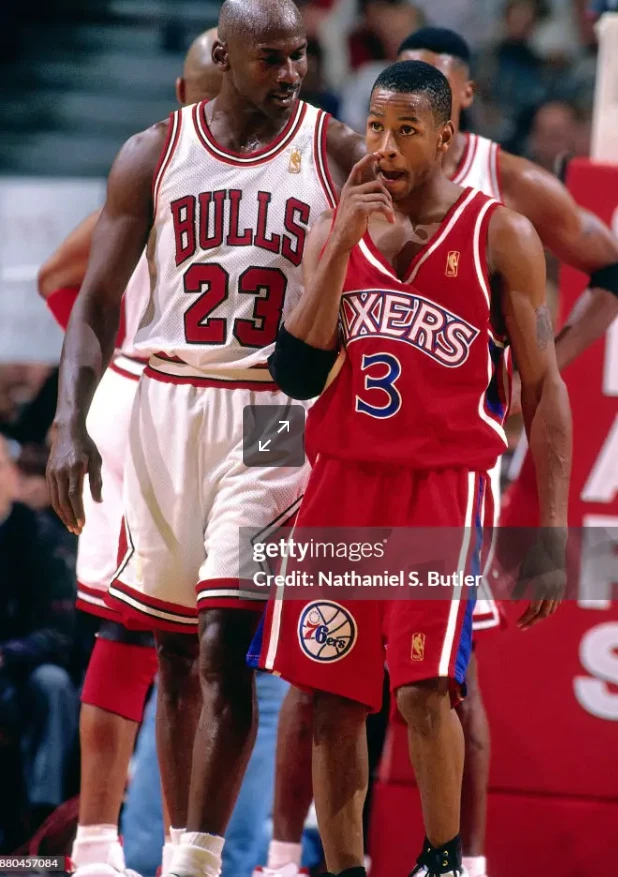 1996 Rookie Allen Iverson "First Matchup Against Jordan" Type 1 Original Photo - Image 3 of 4