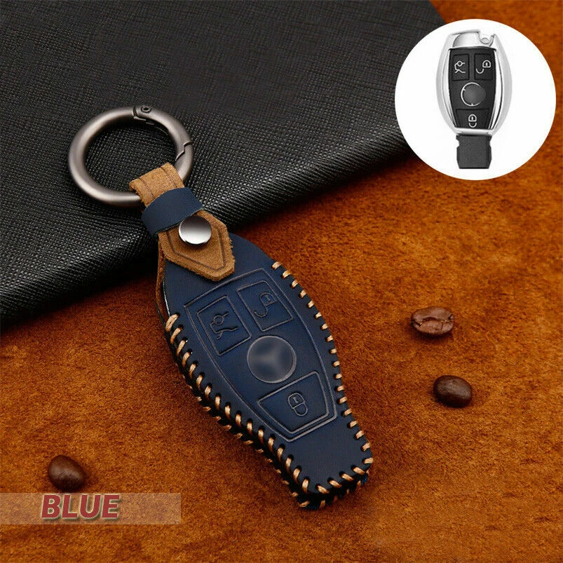 For Mercedes Benz Key Genuine Leather Case Entry Fob Skin Cover Protector Holder For Mercedes Benz Key Genuine Leather Case Entry Fob Skin Cover Protector Holder