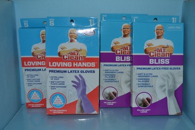 Lot Of 4 Mr. Clean Bliss/Loving Hands Premium All Purpose Gloves