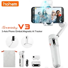 Hohem iSteady V3 3-Axis Phone Gimbal Stabilizer AI Tracker Fill Light for iPhone