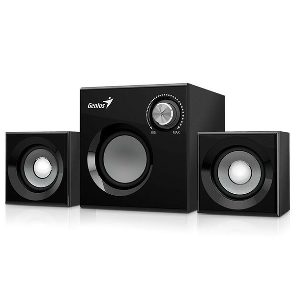 Колонки genius sw-2.1 370, 2.1, 8w, дерево, черный, 67100 (4710268251156)