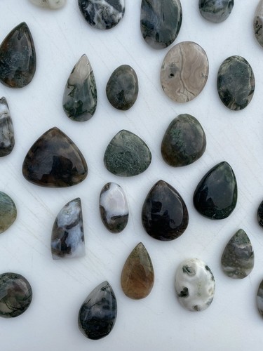 Moss Agate Cabochon / Tumblestone AAA+ - 第 4/8 張圖片