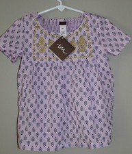 NEW Tea Collection Shining Siya Embroidered Top Primrose Size 4 NWT