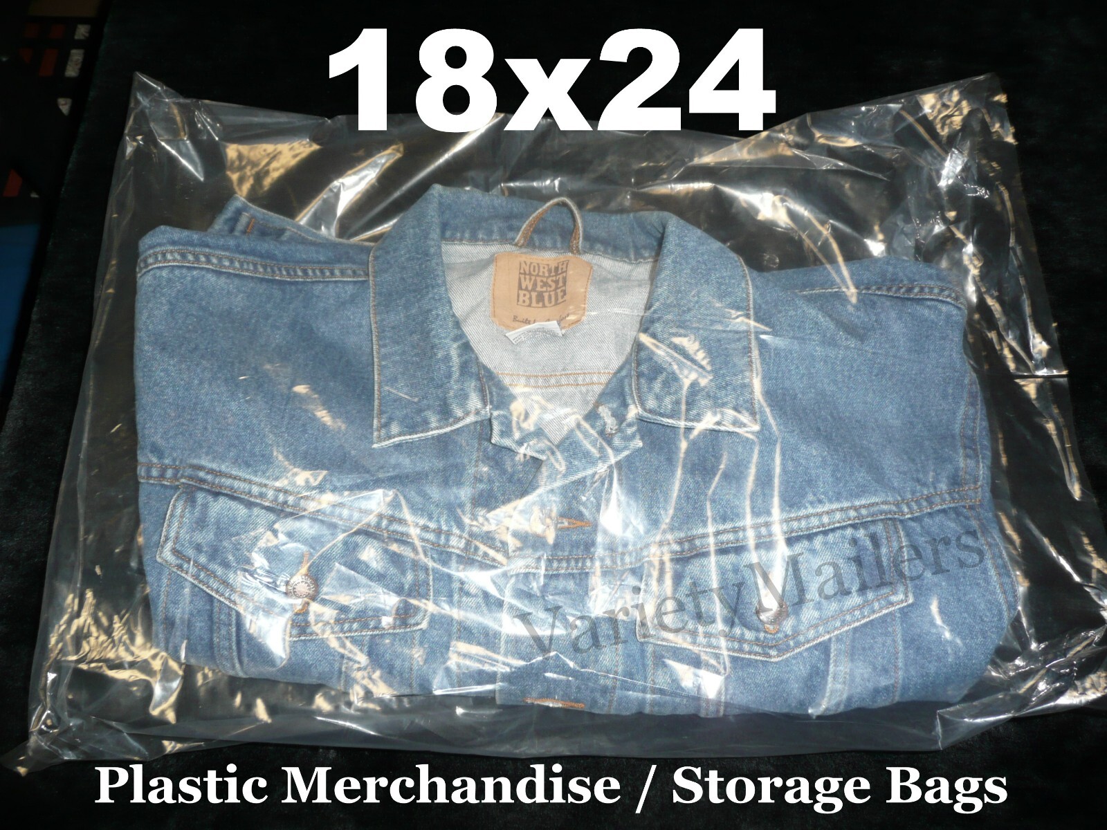 18 Plastic Bags 18'' x 24'' Clear 2 Mil Storage Bags 18x24