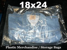 18 Plastic Bags 18'' x 24'' Clear 2 Mil Storage Bags 18x24