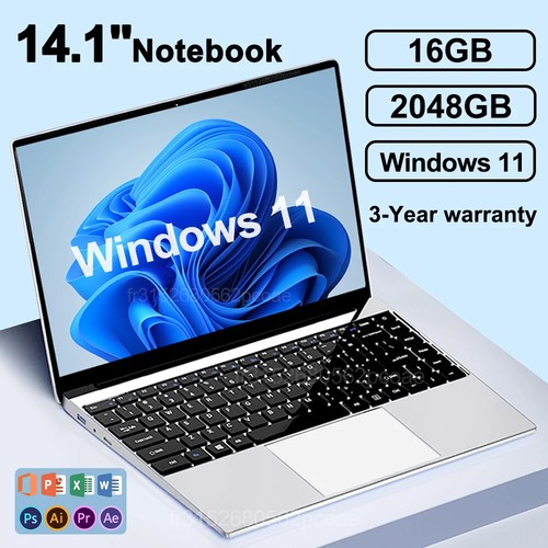 Ultra Sottile 14.1 " Computer Portatile 16GB di RAM 2TB SSD Intel N3700 Notebook