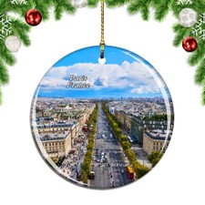France Champs Elysees Paris Christmas ornament city travel souvenir