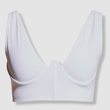  175 OYE Swimwear Women White Angelina Underwire Bikini Top Size S