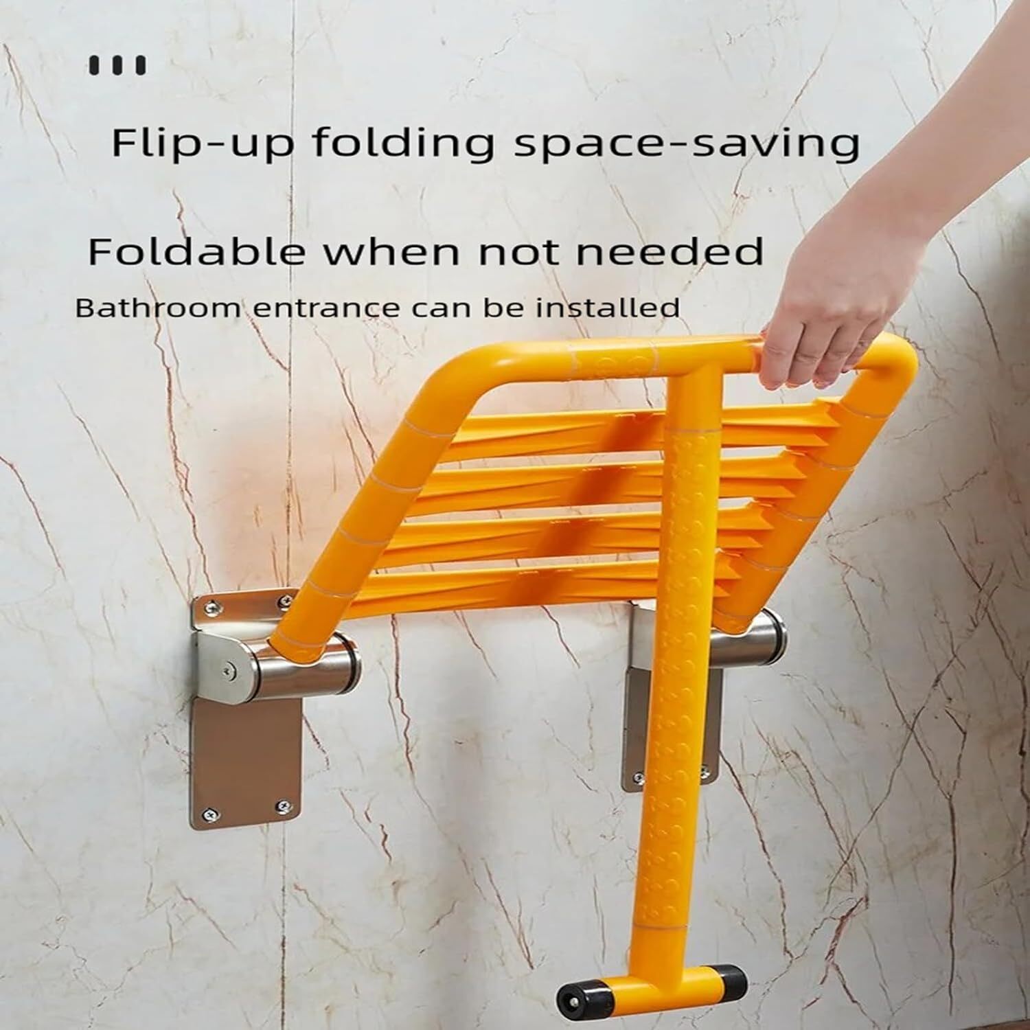 Folding Shower Seat Wall Mounted Shower Bench 550LB Load Bearing Shower ...