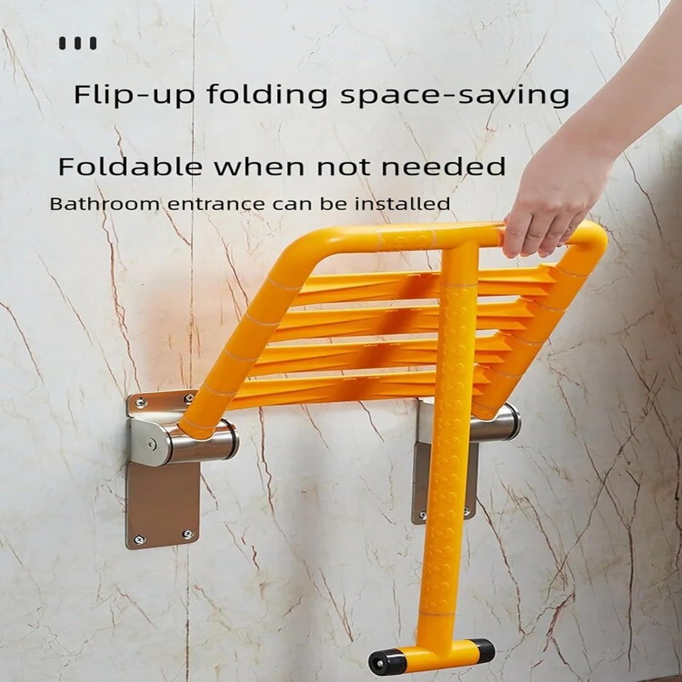 Folding Shower Seat Wall Mounted Shower Bench 550LB Load Bearing Shower ...