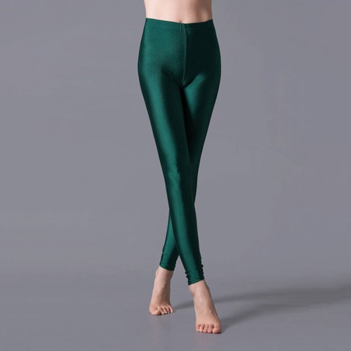 Ladies Shiny High Gloss High Elastic Leggings Pencil Pants Casual Long Leggings - Picture 36 of 36
