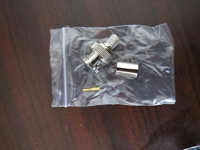 LOT OF 100 SETS BNC 75 OHM connectors 3 Piece Crimp Style RG59