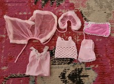 Fashion Doll Barbie clothing lot vintage pink negligie underwear lingere lot set