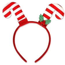 Red White Candy Cane Headband Christmas Headbands for Adults Christmas Holiday 