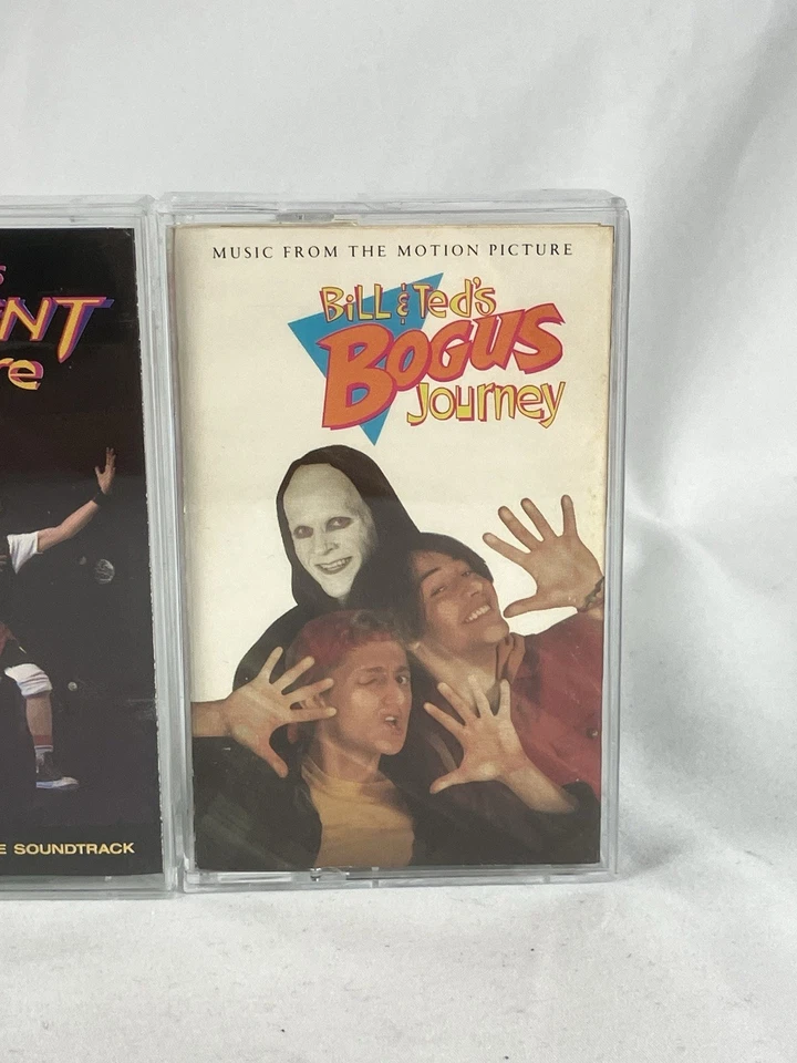 BILL & TED'S EXCELLENT ADVENTURE BOGUS JOURNEY Cassette Tape Lot x2 Soundtrack Foto 4 de 4