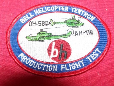 Patch Bell Helicopter Textron Production Flight Test OH-58D AH-1W Super Cobra BH
