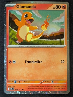Pokemon Karte Glumanda Ascended Heroes Cosmo Holo 020/217 Near Mint Deutsch