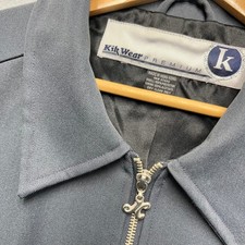 Vtg Kit Wear Premium Jacket Mens L Gray Zip F...