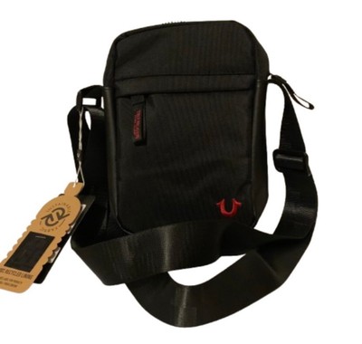 True Religion Brand Jean Unisex Black Jiny Max Crossbody Sling Bag Pouch NWT