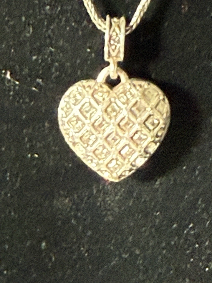 Brighton Puffy Heart Necklace "What We Think We Become" W/Blue Swarovski Crystal - Image 2 of 4