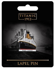 OFFICIAL RMS TITANIC PIN BADGE WHITE STAR SHIPPING LINE R.M.S SHIP BELFAST 1912