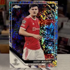 Harry Maguire 2021-22 Topps Chrome UCL Speckled REFRACTOR UEFA SSP ⭐️ MINT