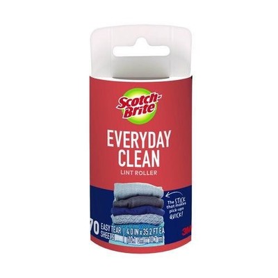 Scotch-Brite Lint Roller Refill Roll, 70 Sheets/Roll, 3 Rolls/Pack