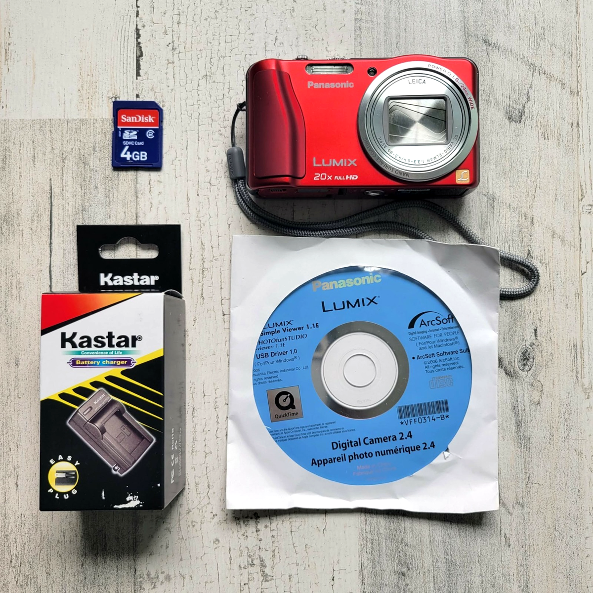 Panasonic Lumix Red DMC-ZS20 14.1MP Digital Camera, 20X zoom W 